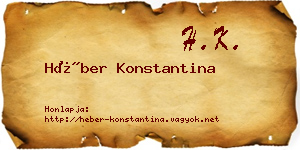 Héber Konstantina névjegykártya